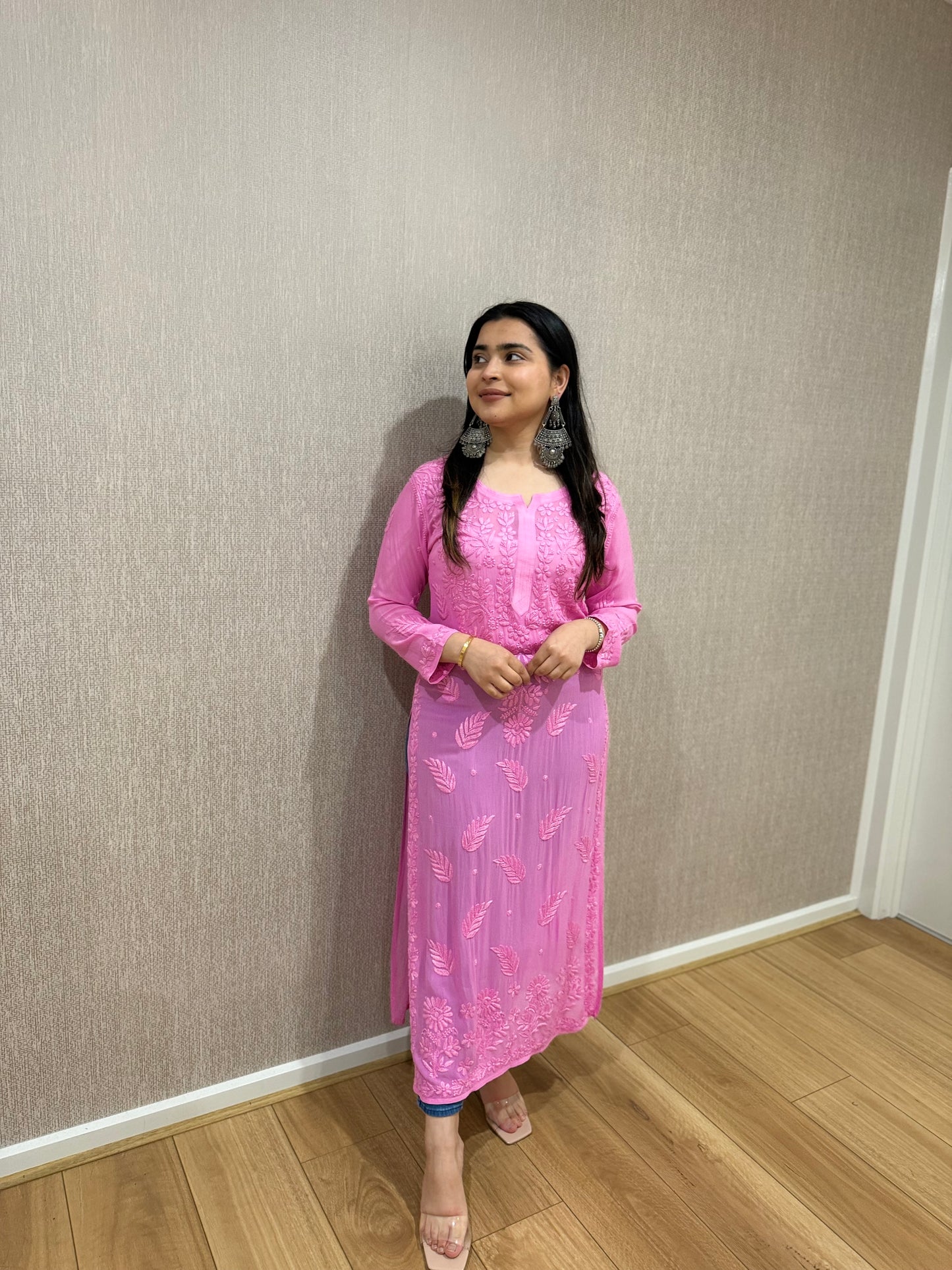 Viscose Georgette Chikankari Kurti